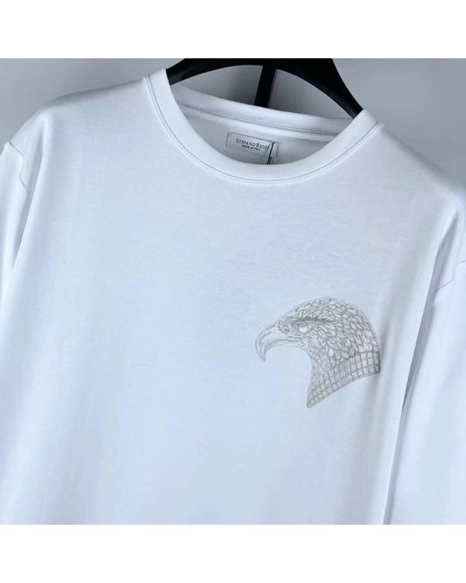Stefano Ricci Blue T-Shirt With Round Neck And Short Sleeves for men