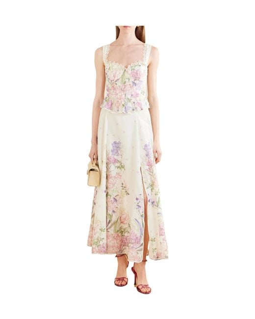 Charo Ruiz White Floralprint Camisole Top