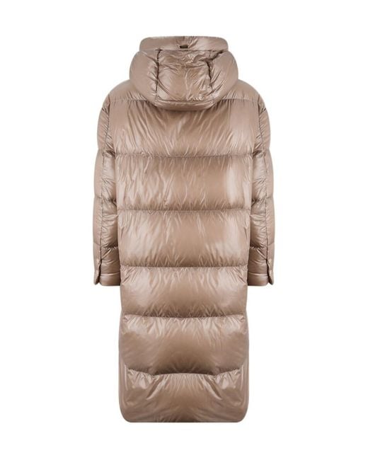 Herno Natural Long-Sleeved Hooded Down Jacket