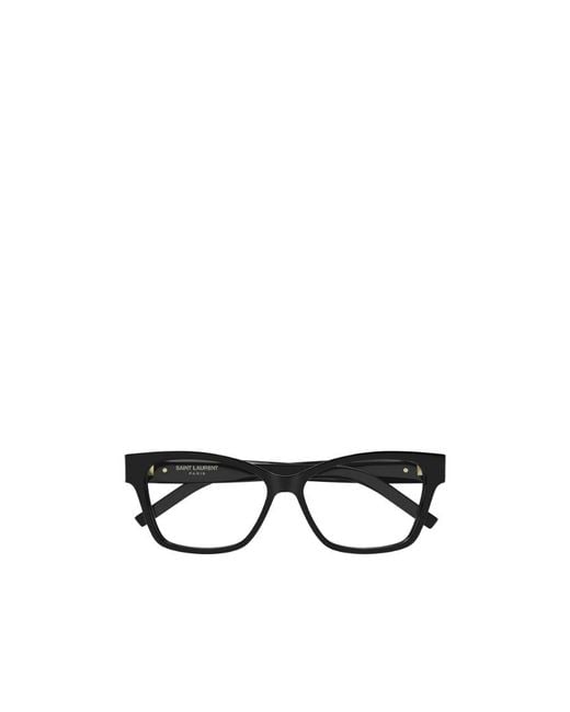 Saint Laurent White Eyewear Rectangle Frame Glasses