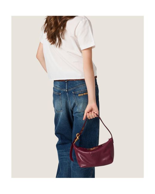 Miu Miu Purple Spirit Nappa Leather Bag