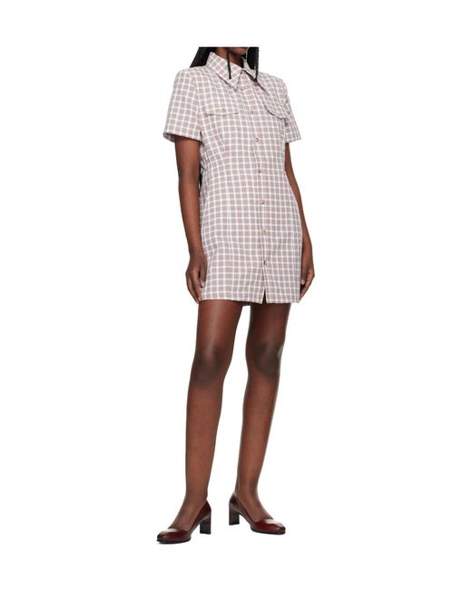 Willy Chavarria Multicolor Chavela Plaid Mini Dress