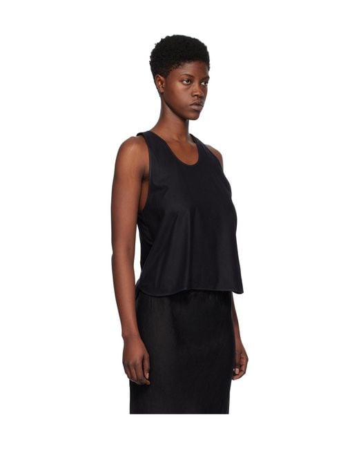 Baserange Black Low Round Neck Vest