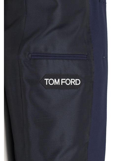 Tom Ford Blue Two-Piece Slim Cut Suit for men