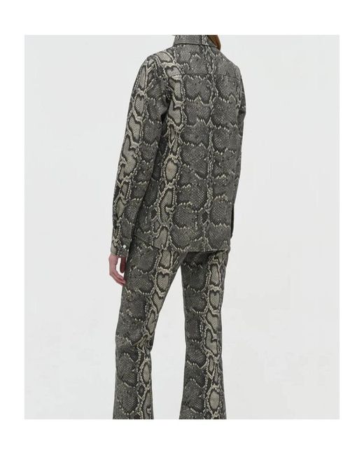 Gabriela Hearst Gray Snake Print Shirt