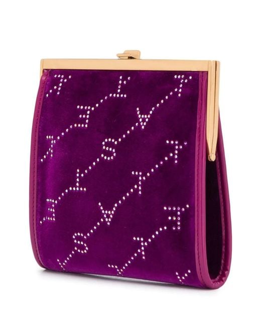 Stella McCartney Purple Mini Logo-Printed Crossbody Bag