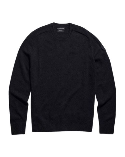 Canada Goose Blue Matawin Knitted Crew-Neck Sweater for men