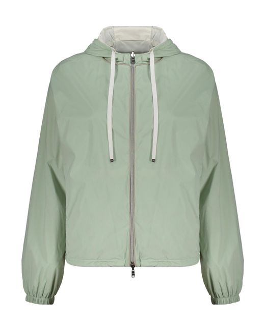 Herno Green Logo Casual Jacket