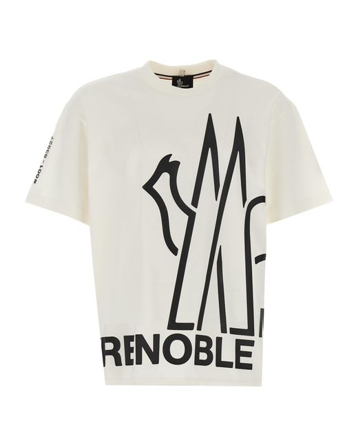 Moncler White Printed T-shirt for men