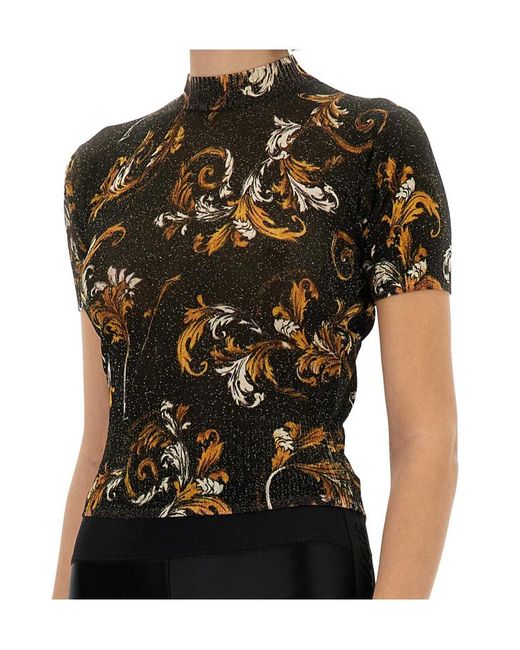 Versace Jeans White Couture Baroque Knitted T-Shirt