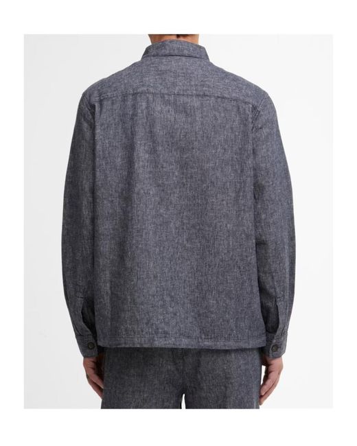 Barbour Blue Button-Down Long-Sleeved Casual Jacket for men