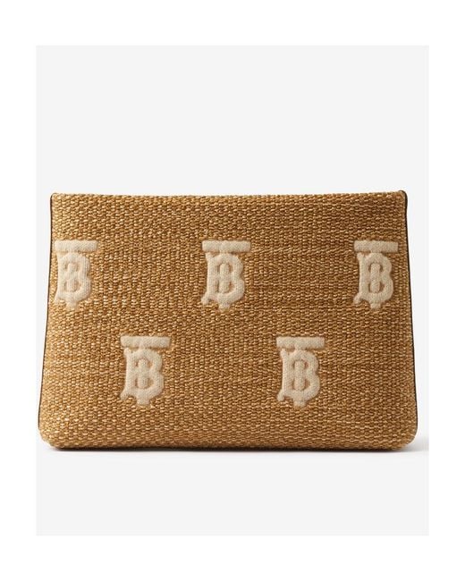 Burberry Brown Monogram Zipped Pouch