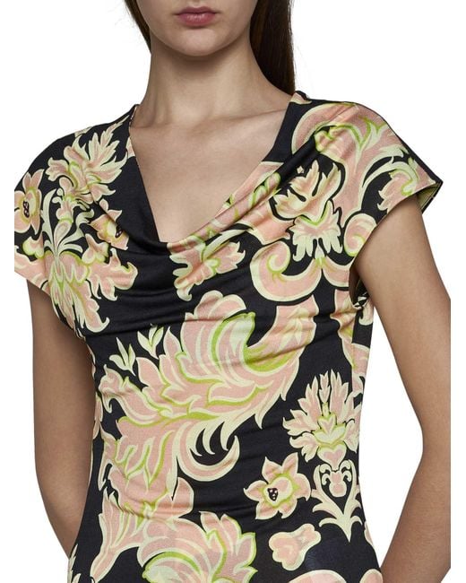 Etro Multicolor Allover Printed Top