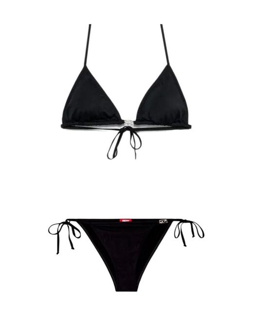 DIESEL Black Elettra-Dnm Tie-Side Bikini