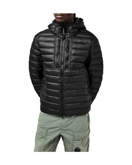 C P Company Black D.D. Shell Goggle Down Jacket for men