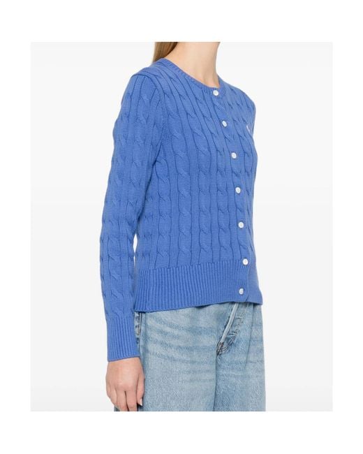 Polo Ralph Lauren Blue Cable-Knit Cardigan