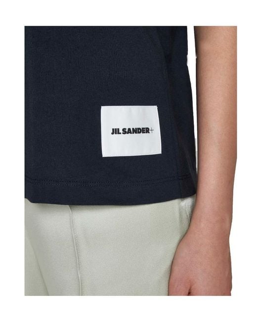 Jil Sander Black Logo Patch Crewneck 3 Pack T-Shirt