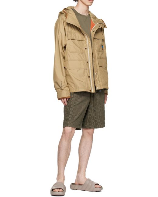 Moncler Green Grenoble Rutor Logo Patch Hooded Jacket for men