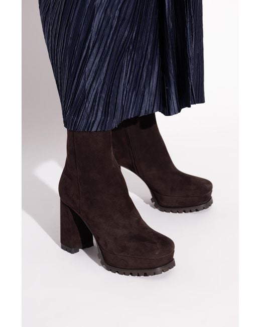 Gianvito Rossi Black Harlem Square Toe Ankle Boots