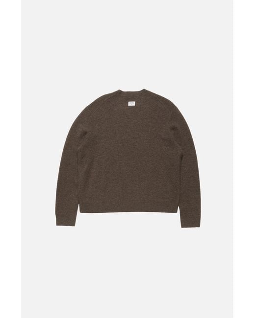 Acne Brown Cashmere Sweater With Logo for men