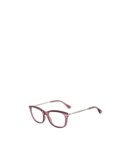 Jimmy Choo White Eyewear Rectangular Frame Glasses