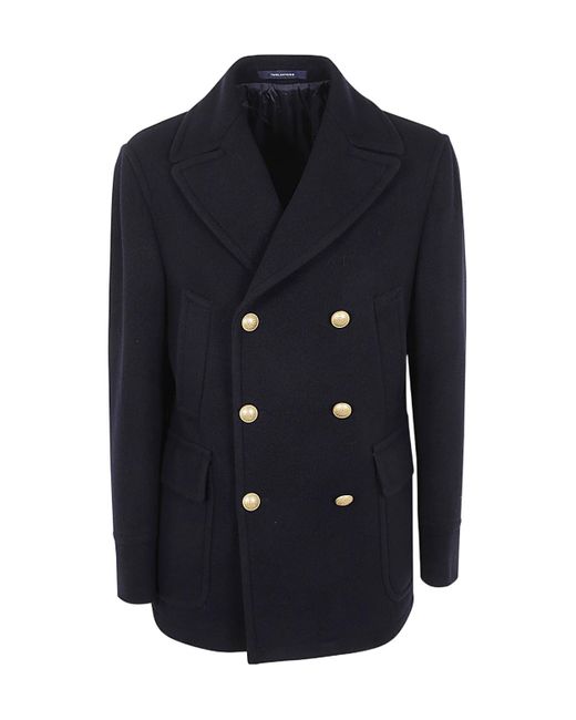 Tagliatore Blue "Sailing" Wool And Cashmere Coat for men