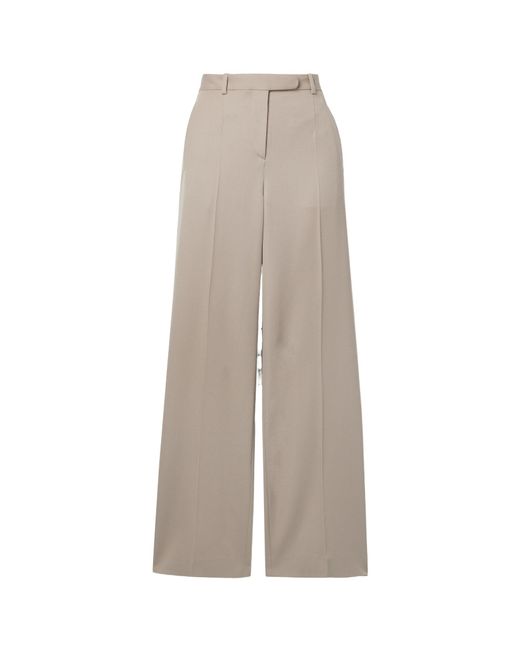 The Row Natural Banew Wool Straight Pants