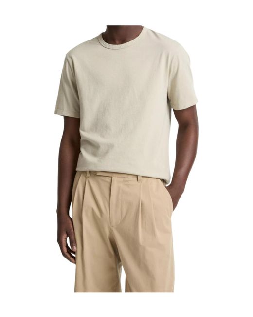 Vince Natural Garment Dye Cotton T-Shirt for men