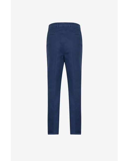 Brunello Cucinelli Blue Casual Pants With Belt Loops for men