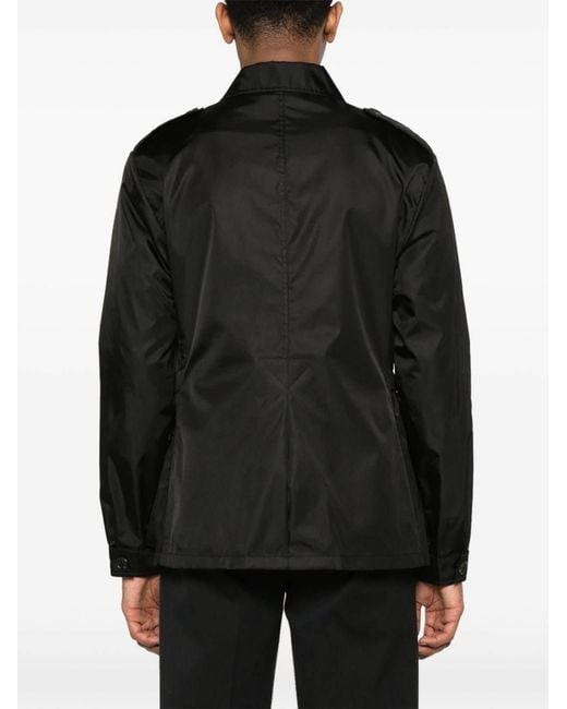Prada Black Long-Sleeved Pocket-Detailed Jacket for men