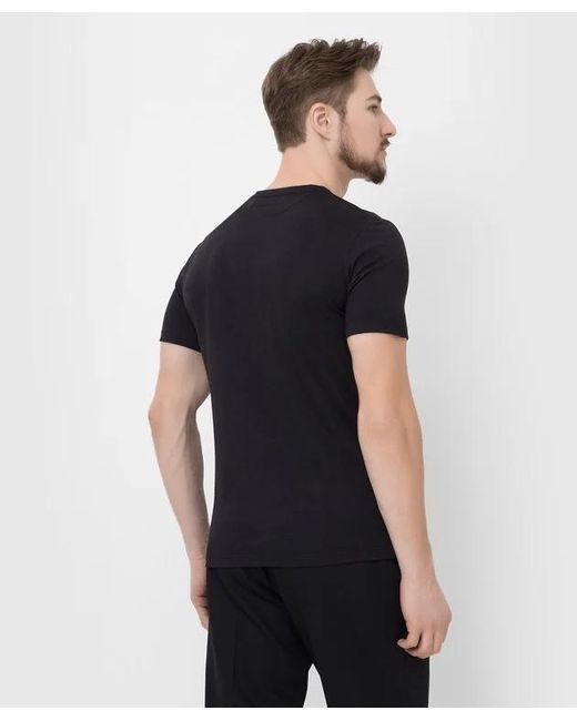 Stefano Ricci Black T-Shirt With Round Neck And Short Sleeves for men