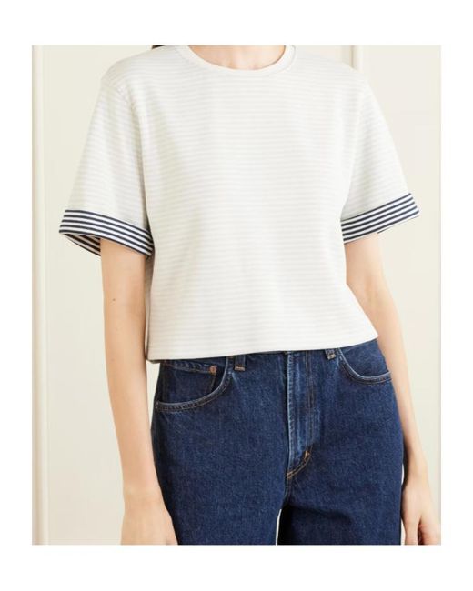 FRAME White Crew Neck T-Shirt