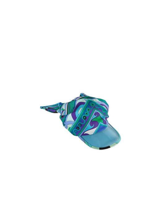 Emilio Pucci Blue Silk-Twill Cap