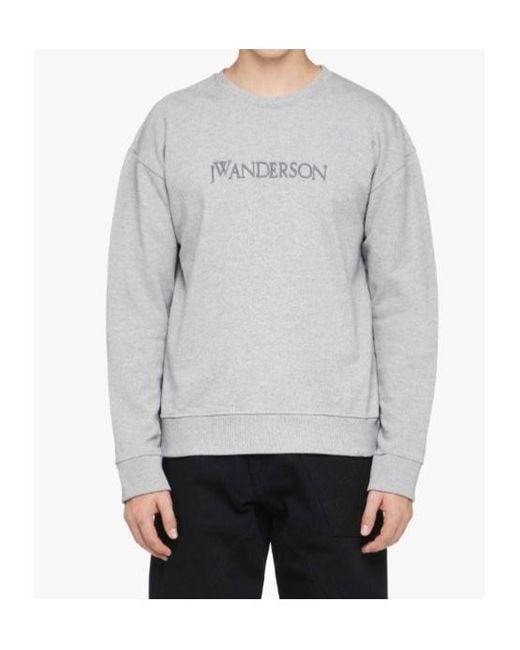 J.W. Anderson Gray Jw Anderson Logo Embroidered Sweatshirt for men