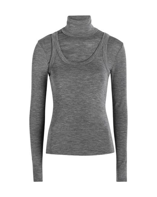 Rohe Gray Layered Wool Top