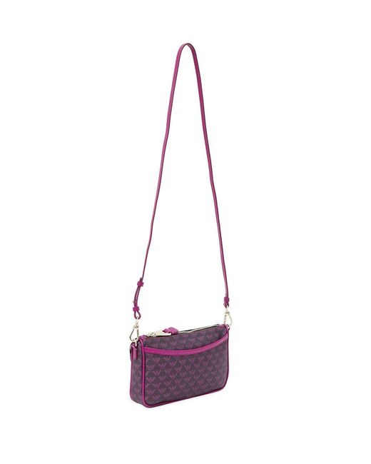 Emporio Armani Purple Logo Shoulder Bag
