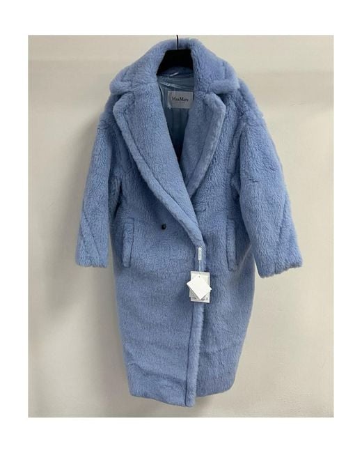 Max Mara Blue Teddy Bear Icon Coat