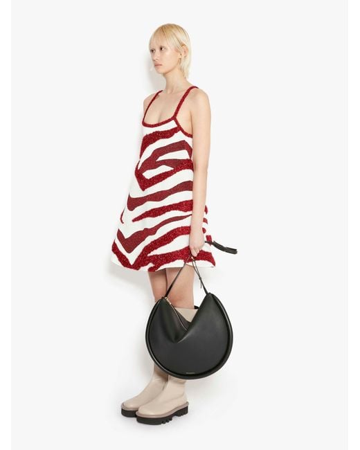 J.W. Anderson Jw Anderson Flared Zebra-Printed Camisole Mini Dress