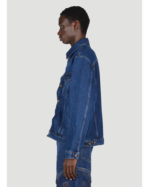 Y. Project Blue Classic Wire Denim Jacket for men