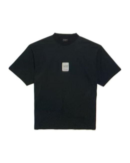 【送料込 BALENCIAGA★Airport Tag クロップドTシャツ Balenciaga Airport Tag Cropped T-Shirt in Brown | Lyst