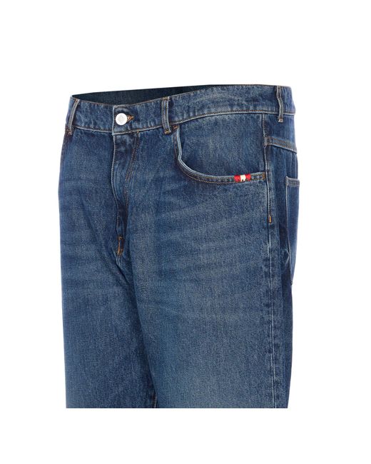 AMISH Blue Belt Loop Jeans for men