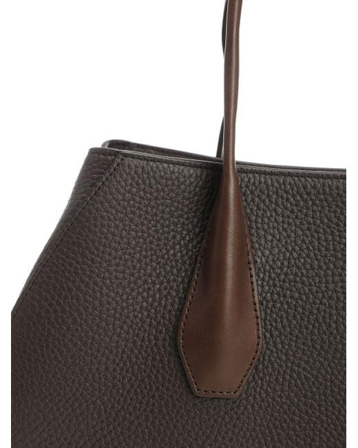 The Row Black Alger Stitch Detailed Shoulder Bag