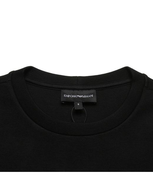 Emporio Armani Black Round-Neck Sweater for men