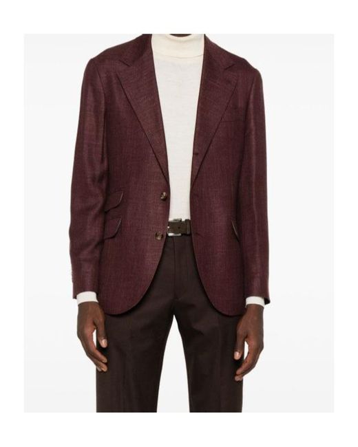 Brunello Cucinelli Purple Suit-Type Jacket for men