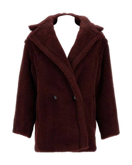 Max Mara Red Olga Double-Breasted Coat