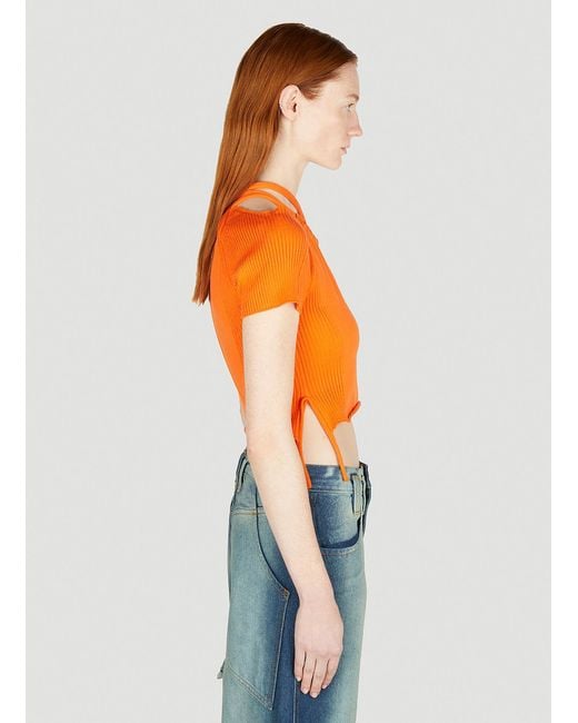 OTTOLINGER Orange Short-Sleeved Knitted T-Shirt