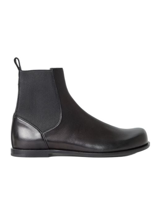 Fendi Black Ff Squared Chelsea Boots for men
