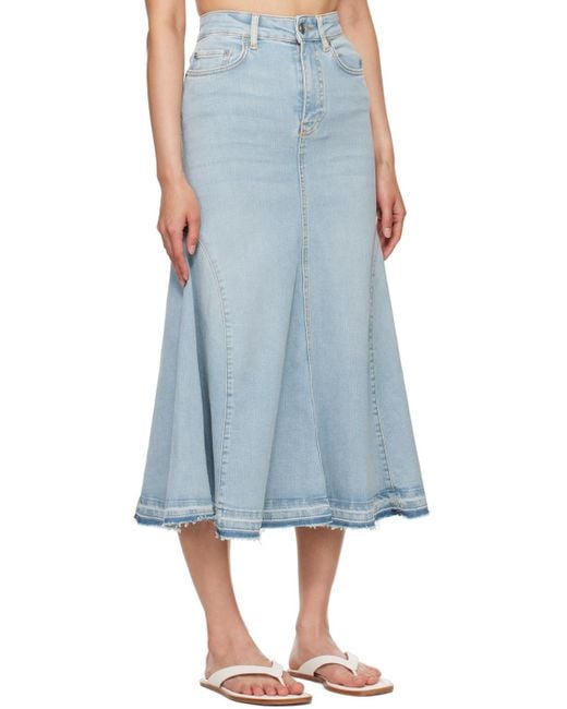 Ganni Blue Denim Skirt