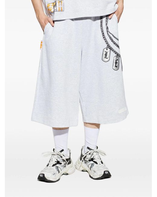 PDF CHANNEL Blue Pdf Print Shorts for men
