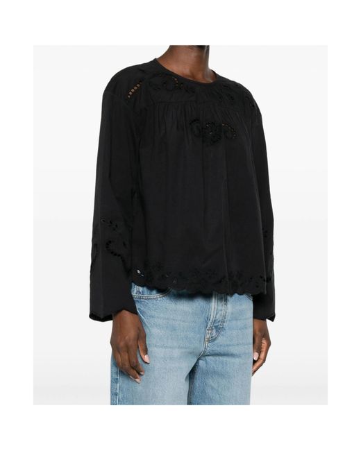 Forte_forte Black Long-Sleeved Cover-Up